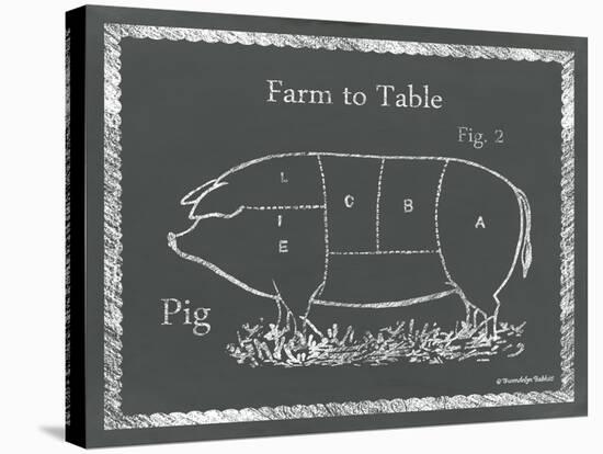 Sectioned Pig-Gwendolyn Babbitt-Stretched Canvas