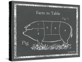 Sectioned Pig-Gwendolyn Babbitt-Stretched Canvas