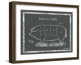 Sectioned Pig-Gwendolyn Babbitt-Framed Art Print