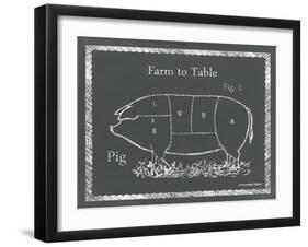 Sectioned Pig-Gwendolyn Babbitt-Framed Art Print