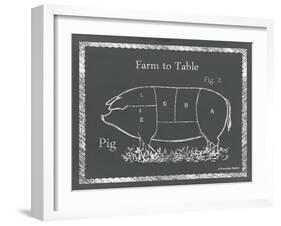 Sectioned Pig-Gwendolyn Babbitt-Framed Art Print