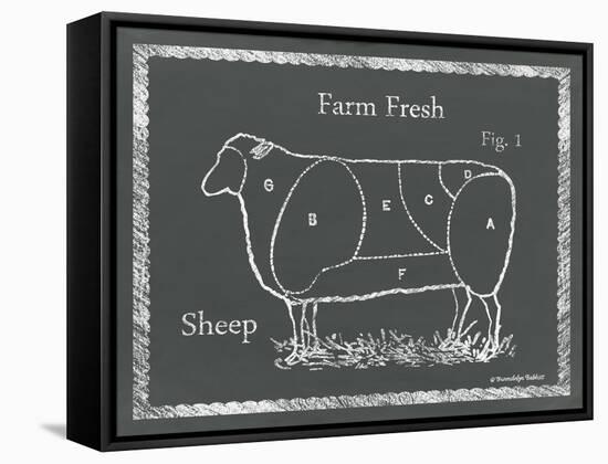 Sectioned Sheep-Gwendolyn Babbitt-Framed Stretched Canvas