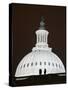 Security Agents Stand Watch on the Roof of the U.S. Capitol-null-Stretched Canvas