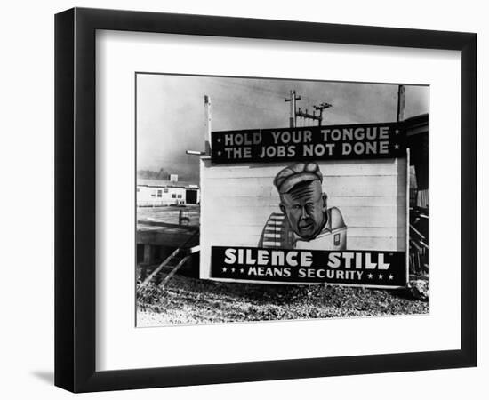 Security Billboard at Allis-Chalmers Plant-null-Framed Photographic Print