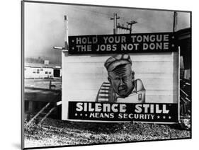 Security Billboard at Allis-Chalmers Plant-null-Mounted Photographic Print