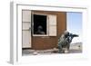 Security Forces Airmen Guard a Building During Training-null-Framed Photographic Print