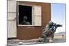 Security Forces Airmen Guard a Building During Training-null-Mounted Photographic Print