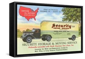 Security Moving and Storage Advertisement-null-Framed Stretched Canvas