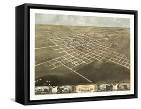 Sedalia, Missouri - Panoramic Map-Lantern Press-Framed Stretched Canvas