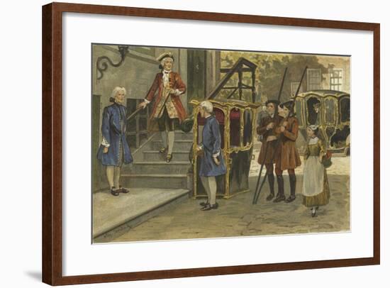 Sedan Chair and Sleigh, Netherlands, Mid 18th Century-Willem II Steelink-Framed Giclee Print