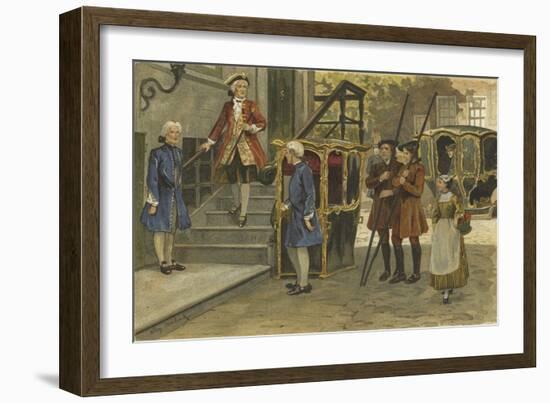 Sedan Chair and Sleigh, Netherlands, Mid 18th Century-Willem II Steelink-Framed Giclee Print