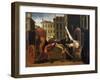 Sedan Chair, Scene from Commedia Dell'Arte-Claude Gillot-Framed Giclee Print