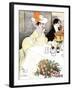 Sedate French Diners-Georges Meunier-Framed Art Print