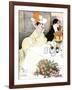 Sedate French Diners-Georges Meunier-Framed Art Print