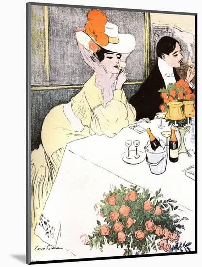 Sedate French Diners-Georges Meunier-Mounted Art Print