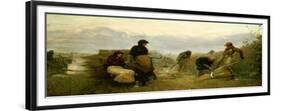 Sedge Cutting in Wecken Fen, Cambridgeshire-Early Morning, 1878-Robert Walker Macbeth-Framed Premium Giclee Print