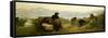 Sedge Cutting in Wecken Fen, Cambridgeshire-Early Morning, 1878-Robert Walker Macbeth-Framed Stretched Canvas