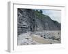 Sedimentary Rocks, Blue Lias, Shale-Limestone Sequences, Jurassic Coast-Tony Waltham-Framed Photographic Print