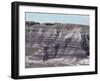 Sedimentary Rocks, Clay, Colour Banded by Iron Oxides, Blue Mesa-Tony Waltham-Framed Premium Photographic Print