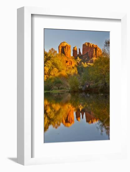 Sedona and the Red Rock Crossing with river reflecting the red rock-Darrell Gulin-Framed Photographic Print