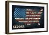 Sedona, Arizona - Americana - Pledge of Allegiance-Lantern Press-Framed Art Print