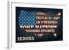 Sedona, Arizona - Americana - Pledge of Allegiance-Lantern Press-Framed Art Print