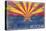 Sedona, Arizona - Arizona State Flag - Barnwood Painting-Lantern Press-Stretched Canvas