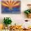 Sedona, Arizona - Arizona State Flag - Barnwood Painting-Lantern Press-Art Print displayed on a wall
