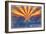 Sedona, Arizona - Arizona State Flag - Barnwood Painting-Lantern Press-Framed Art Print