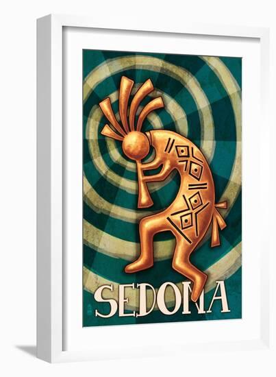 Sedona, Arizona - Kokopelli-Lantern Press-Framed Art Print