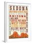 Sedona, Arizona - Typography (Version 2)-Lantern Press-Framed Art Print