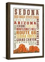 Sedona, Arizona-Lantern Press-Framed Art Print