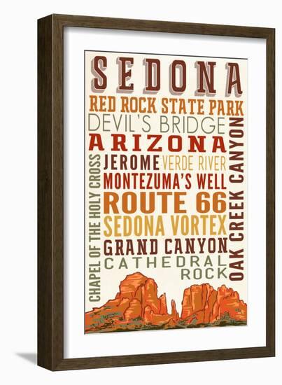 Sedona, Arizona-Lantern Press-Framed Art Print