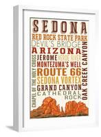 Sedona, Arizona-Lantern Press-Framed Art Print