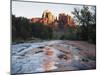 Sedona, Cathedral Rock Reflecting in Oak Creek at Red Rock Crossing-Christopher Talbot Frank-Mounted Premium Photographic Print