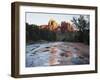 Sedona, Cathedral Rock Reflecting in Oak Creek at Red Rock Crossing-Christopher Talbot Frank-Framed Photographic Print