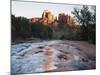 Sedona, Cathedral Rock Reflecting in Oak Creek at Red Rock Crossing-Christopher Talbot Frank-Mounted Photographic Print