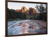 Sedona, Cathedral Rock Reflecting in Oak Creek at Red Rock Crossing-Christopher Talbot Frank-Framed Photographic Print