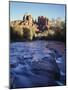 Sedona, Cathedral Rock Reflecting in Oak Creek at Red Rock Crossing-Christopher Talbot Frank-Mounted Photographic Print