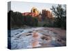 Sedona, Cathedral Rock Reflecting in Oak Creek at Red Rock Crossing-Christopher Talbot Frank-Stretched Canvas