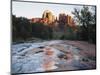 Sedona, Cathedral Rock Reflecting in Oak Creek at Red Rock Crossing-Christopher Talbot Frank-Mounted Photographic Print