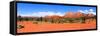 Sedona Landscape Panorama-Jeni Foto-Framed Stretched Canvas