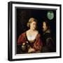 Seduction (Old Man and a Young Woma), 1515-1516-Giovanni Cariani-Framed Giclee Print