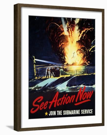See Action Now, 1944-null-Framed Giclee Print