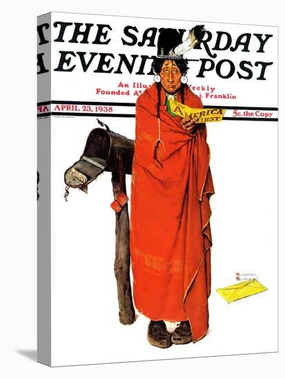 "See America First" Saturday Evening Post Cover, April 23,1938-Norman Rockwell-Stretched Canvas