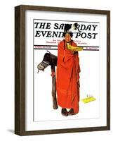 "See America First" Saturday Evening Post Cover, April 23,1938-Norman Rockwell-Framed Giclee Print