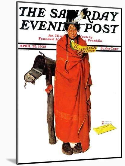"See America First" Saturday Evening Post Cover, April 23,1938-Norman Rockwell-Mounted Giclee Print