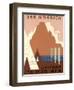 See America, Montana Travel Poster-null-Framed Art Print