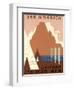 See America, Montana Travel Poster-null-Framed Art Print