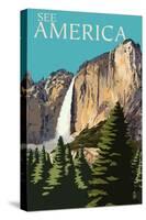 See America - National Park WPA Sentiment-Lantern Press-Stretched Canvas